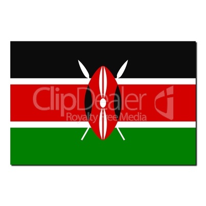 The national flag of Kenya