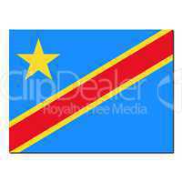 The national flag of Democratic Republic Congo