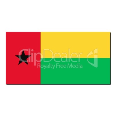 The national flag of Guinea-Bissau