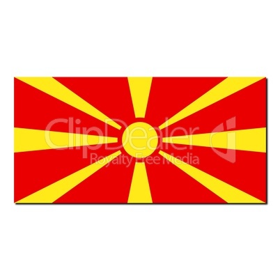 The national flag of Macedonia