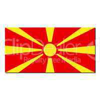 The national flag of Macedonia