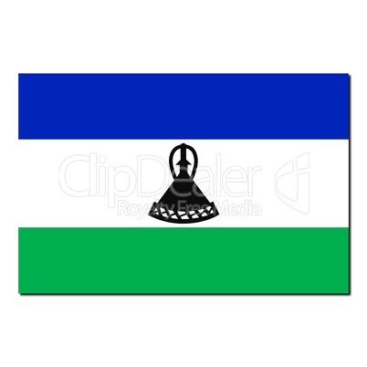 The national flag of Lesotho