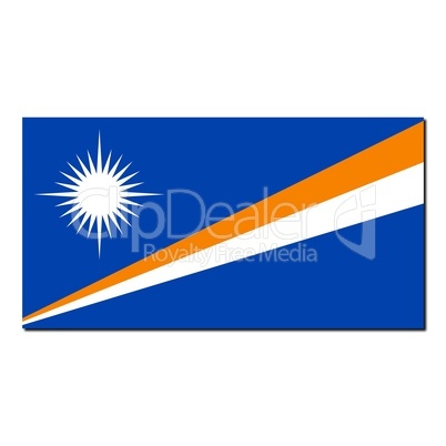 The national flag of Marshall Islands