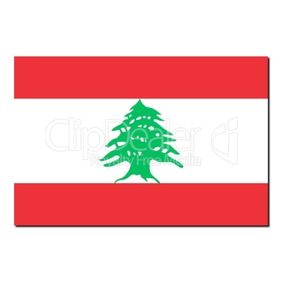 The national flag of Lebanon