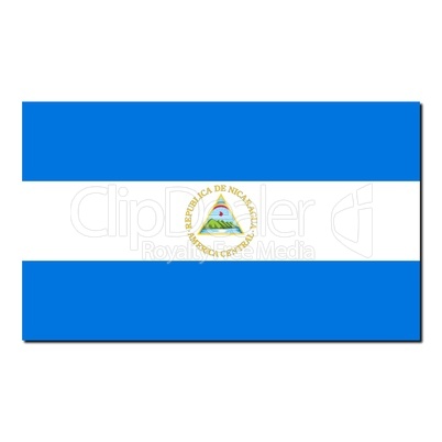 The national flag of Nicaragua