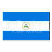 The national flag of Nicaragua