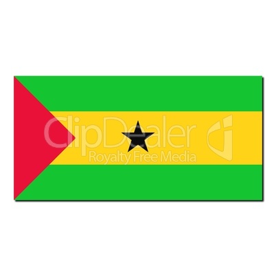 The national flag of Sao Tome and Principe The national flag of Sao Tome and Principe