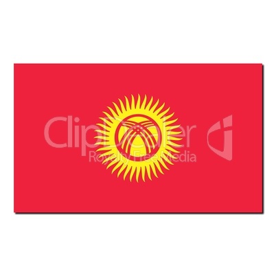 The national flag of Kyrgyzstan
