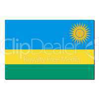 The national flag of Rwanda
