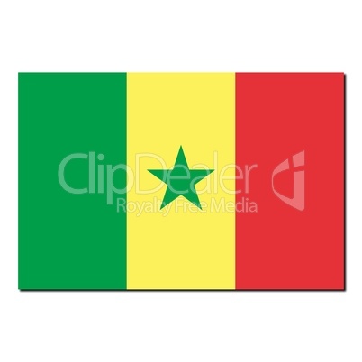 The national flag of Senegal