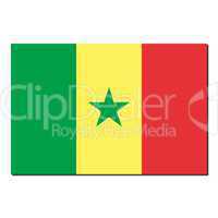 The national flag of Senegal