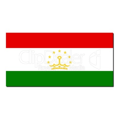 The national flag of Tajikistan