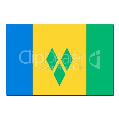 The national flag of Saint Vincent and Grenadines