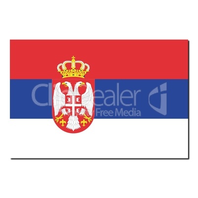 The national flag of Serbia
