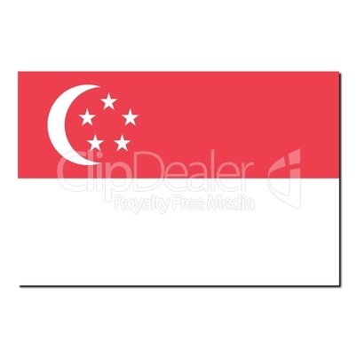 The national flag of Singapore