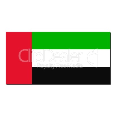 The national flag of United Arab Emirates