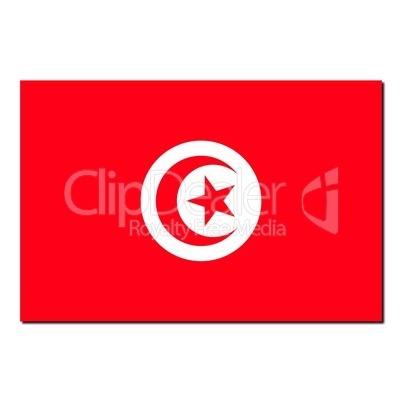 The national flag of Tunisia