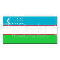 The national flag of Uzbekistan