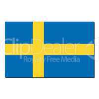 The national flag of Sweden