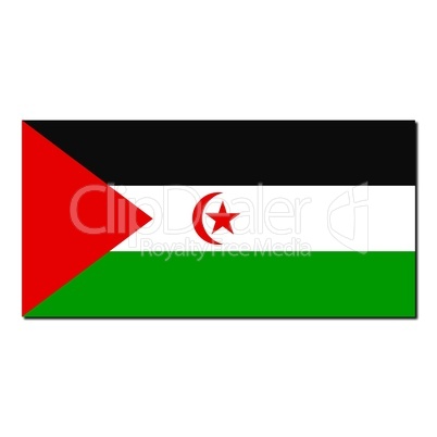 The national flag of Western Sahara