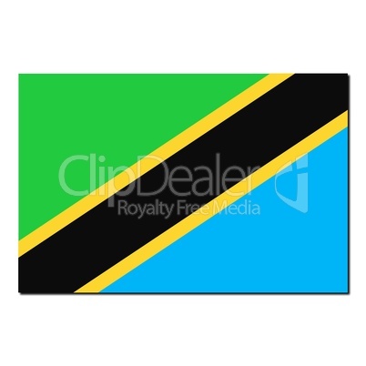 The national flag of Tanzania