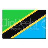 The national flag of Tanzania