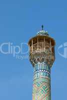 Minaret in an ancient city of Isfahan, Iran