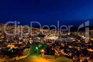 Panorama of night La Paz, Bolivia