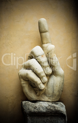 Hand of emperor Constantine, Capitoline, Rome, Italy