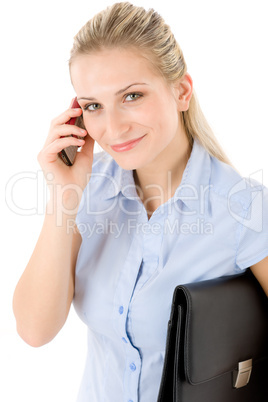 Young businesswoman on the phone