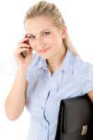 Young businesswoman on the phone