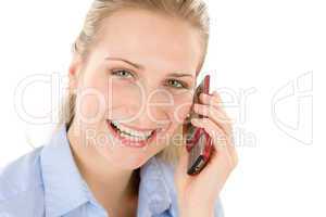 Young businesswoman on the phone