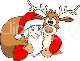 Santa und Rudolph