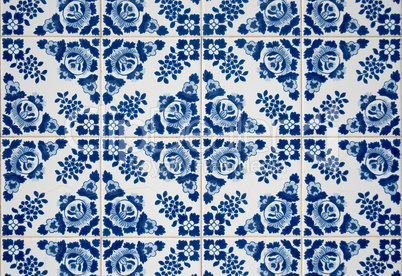 Traditional Portuguese glazed tiles