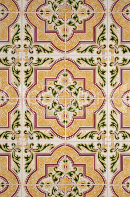 Traditional Portuguese glazed tiles