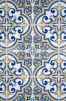 Traditional Portuguese glazed tiles