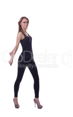 Young tall blond girl in dance