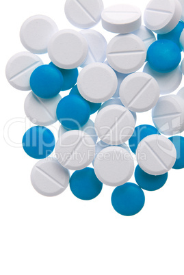 White and blue pills