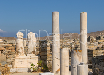 Ruins of Cleopatra house, Delos, Greece