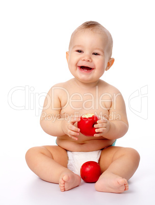 Little child with apple