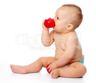 Little child with apple