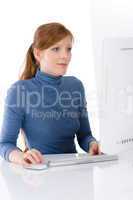 Modern office - young business woman work