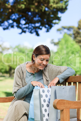 Woman after the shopping