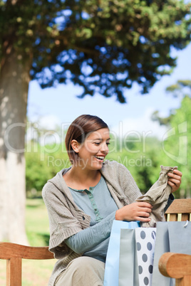 Woman after the shopping