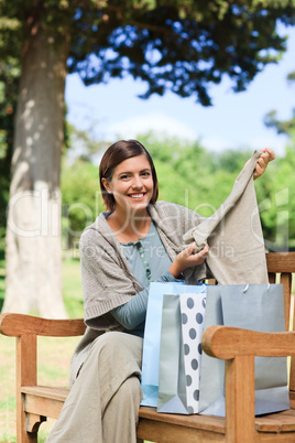 Woman after the shopping