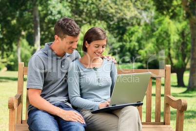 Couple working on their laptop