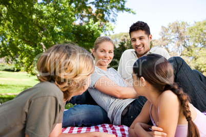 Family in the park