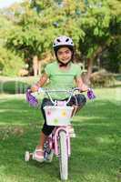 Little girl with her bike