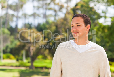 Handsome man in the park