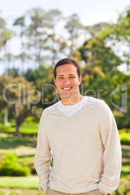 Handsome man in the park